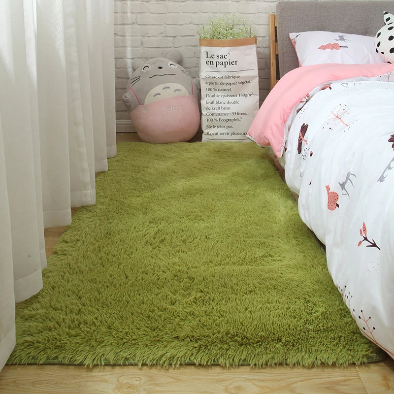 Pink Bedroom Carpet For Children's  Room Cute Girls Floor Soft Mat Living Room Decoration White Fluffy Large Kids Bedside Rugs