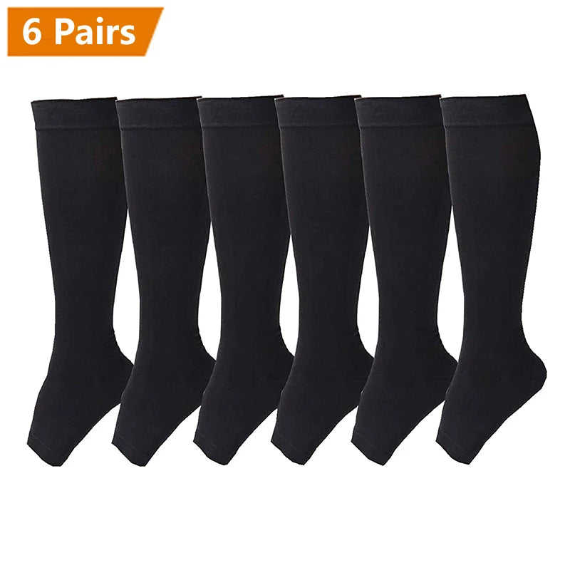 Brothock Graduated Medical Compression Socks Women Men Circulation 20-30mmhg Best Support Running Nursing Hiking Dropshipping