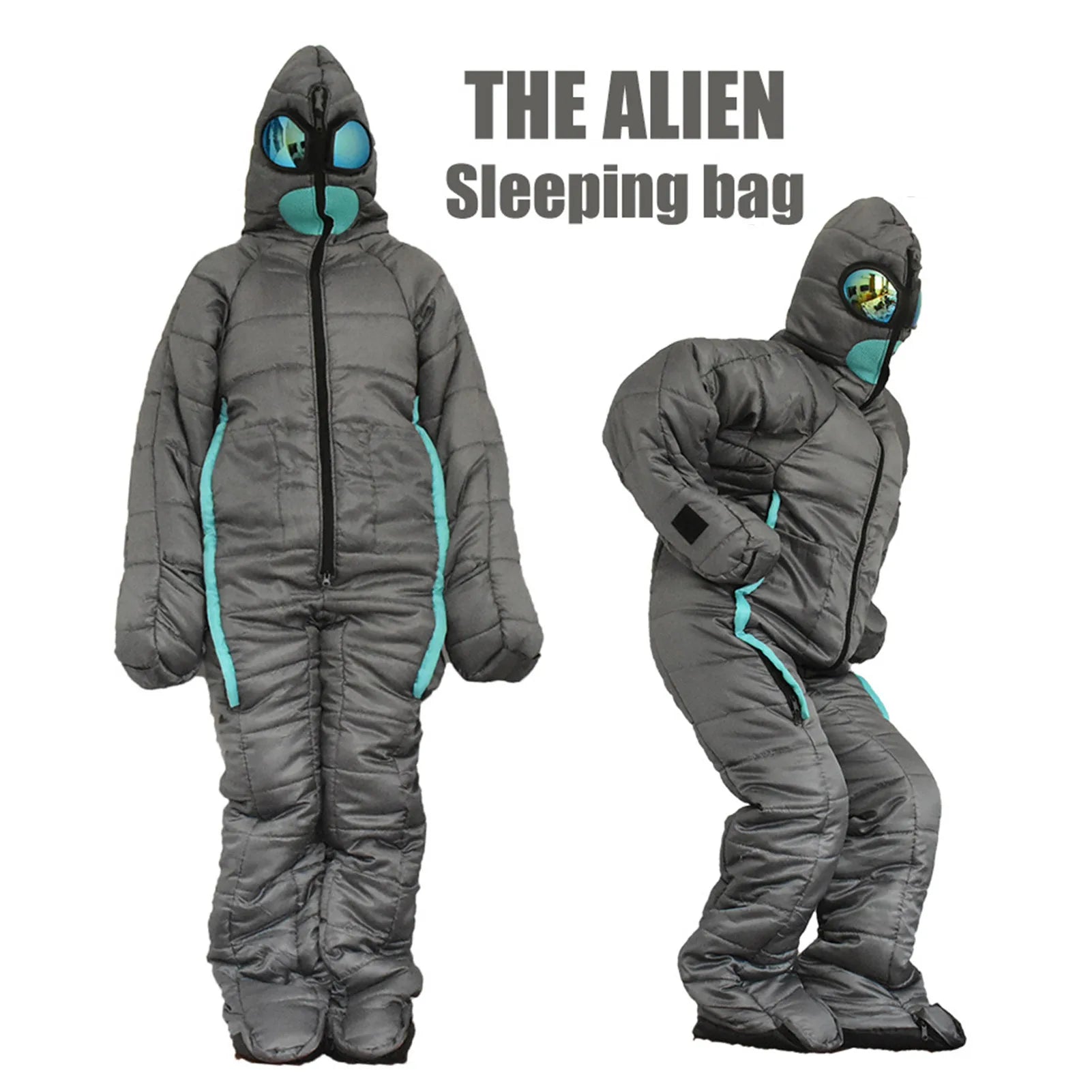 Alien Sleeping Bag Polyester Fiber Wearable Lazy Bag Comfortable Durable Sleeping Bag Funny Full Body Rest Bags Warm Hiking TOOL