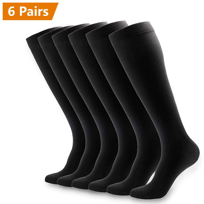 Brothock Graduated Medical Compression Socks Women Men Circulation 20-30mmhg Best Support Running Nursing Hiking Dropshipping