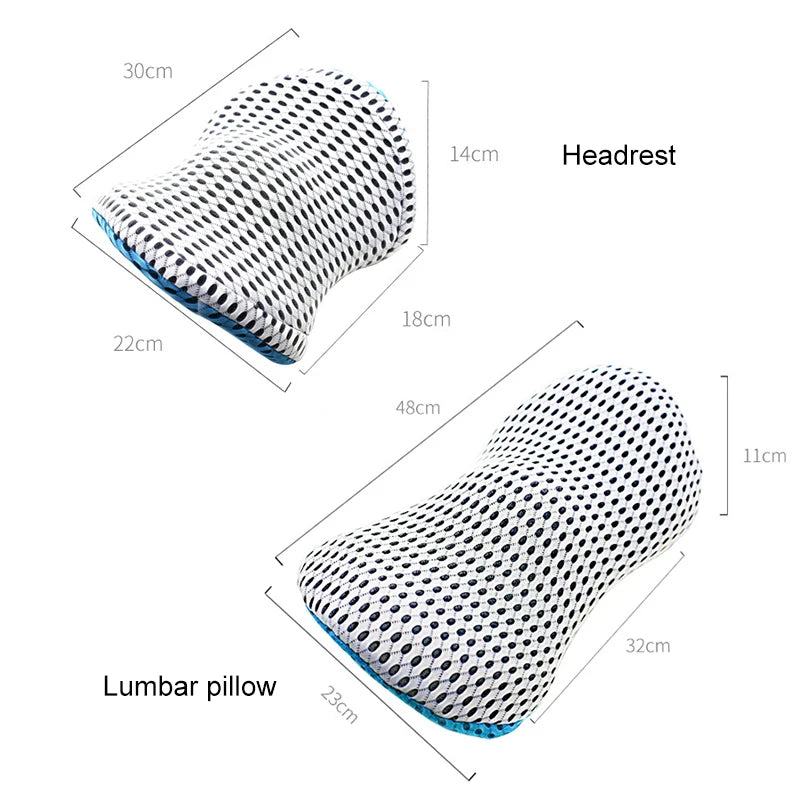 Breathable Memory Cotton Physiotherapy Lumbar Pillow For Car Seat Back Waist Pain Support Cushion for Bed Sofa Office Sleep