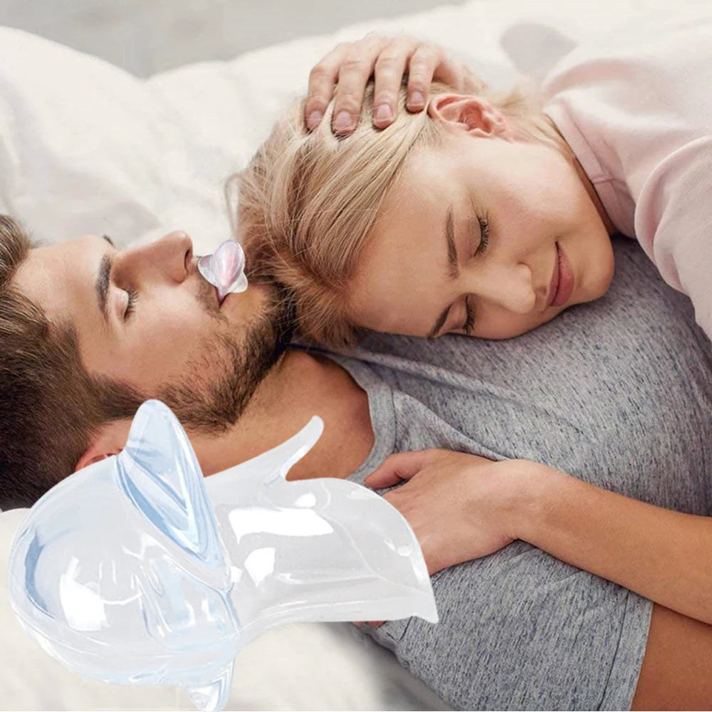 1pcs/1box Silicone Anti Snoring Tongue Retaining Device Sleep Better Breathing Night Guard Aid Health Care  Anti-snore Solution