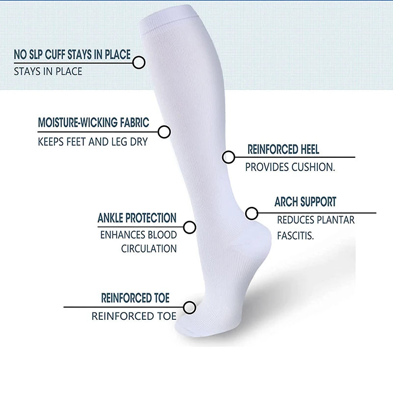 Brothock Compression Socks For Women And Men Circulation Stockings Best Support For Nurses Running Hiking Medical Pregnancy