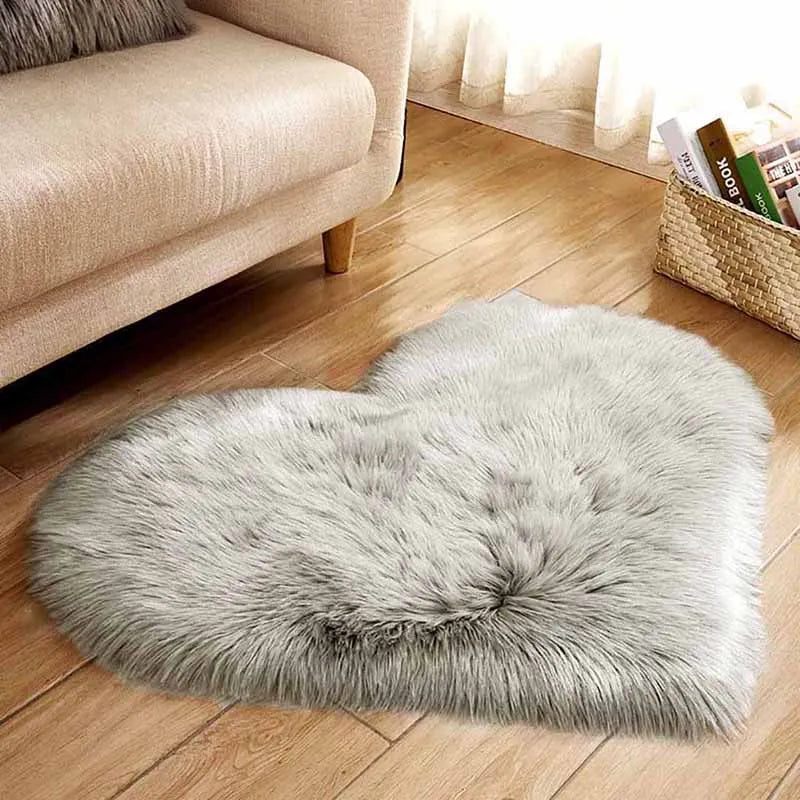 2023 Plush Living Room Carpet Heart Shaped Bedroom Bedside Mat Cute Girl Bay Window New Home Textile Thickened Rug Pinterest