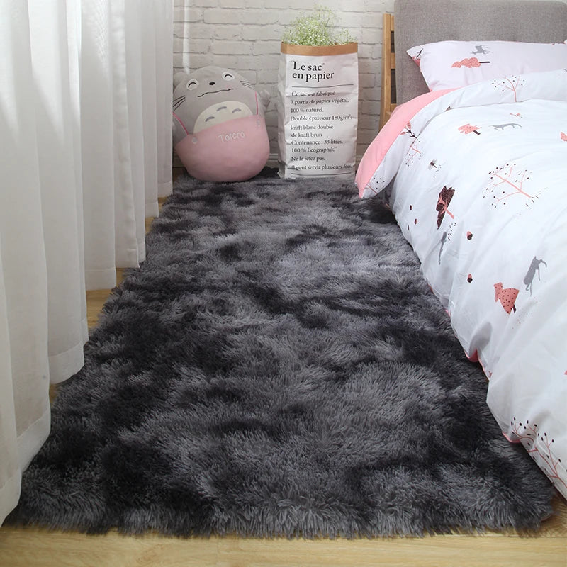 Pink Bedroom Carpet For Children's  Room Cute Girls Floor Soft Mat Living Room Decoration White Fluffy Large Kids Bedside Rugs