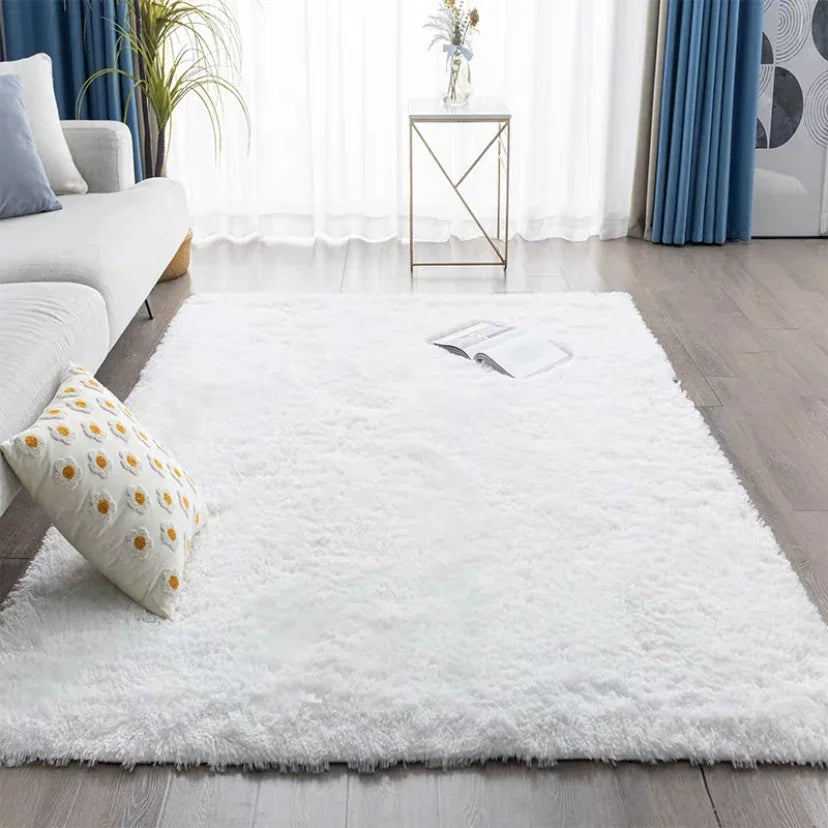 Gray Carpet for Living Room Plush Rug Bed Room Floor Fluffy Mats Anti-slip Home Decor Rugs Soft Velvet Carpets Kids Room Blanket