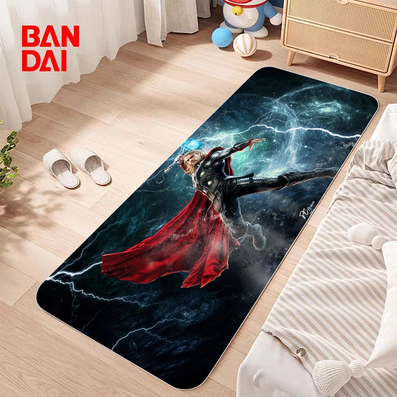 Bathroom Mat Non-slip Washable Kitchen Marvel Bath Bedside Room Carpet Kawaii Rug Corridor Welcome Home Decoration Bedroom Floor