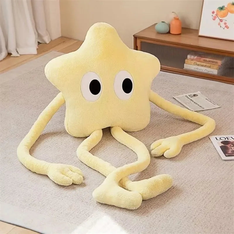 160cm Giant Long-legged Star Plush Pillow Cute Pink Flower Sofa Stuffed Cushion Birthday Gift