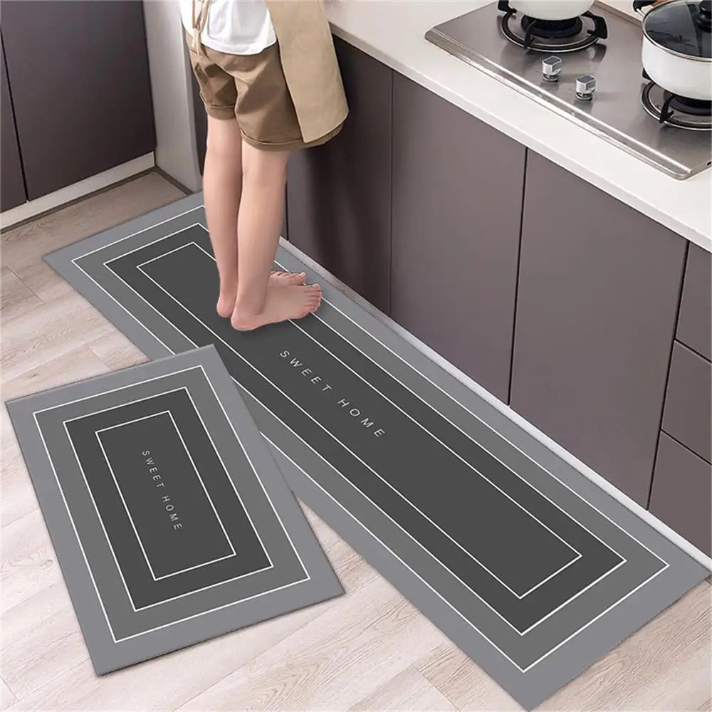 Kitchen Floor Mat Bedroom Living Room Long Bedside Area Rug Hallway Soft Washable Carpet Anti Slip Bathroom Entrance Doormat