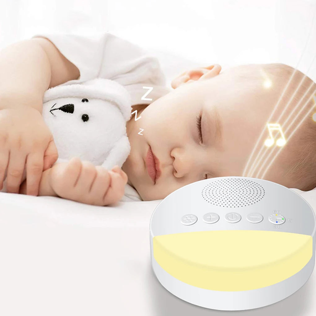 Baby White Noise Machine Kids Sleep Sound Player Night Light Timer Noise Player USB Rechargeable Timed Shutdown Sleep Machine