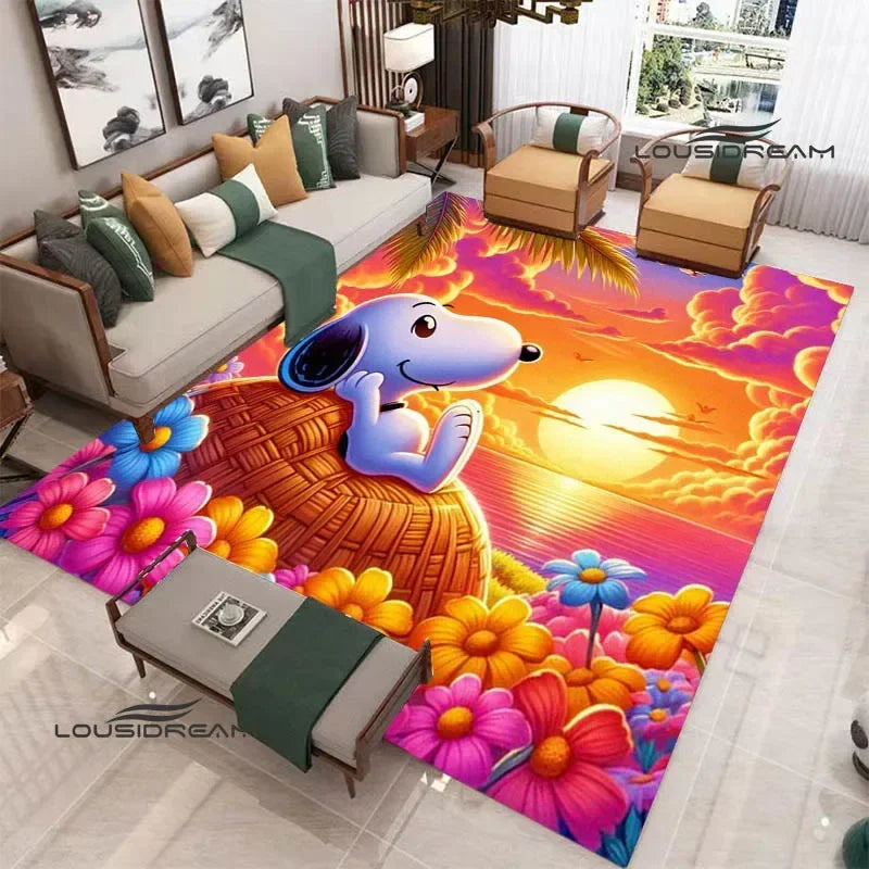 Cute Cartoon S-Snoopy printed carpet Non-slip carpet outdoor carpets area rug Home bedroom decor rugs for bedroom birthday gift