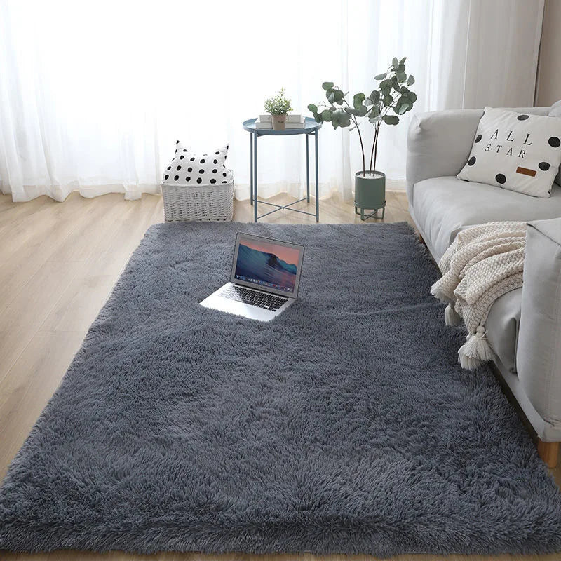 Carpet In The Living Room Washable Non-Slip Fluffy Soft Bedroom Large Rugs Black White Green Bedside Home Decoration Floor Mats