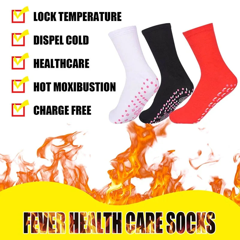 Magnetic Socks Unisex Self-Heating Health Care Socks Tourmaline Magnetic Therapy Comfortable and Breathable Foot Massager Warm