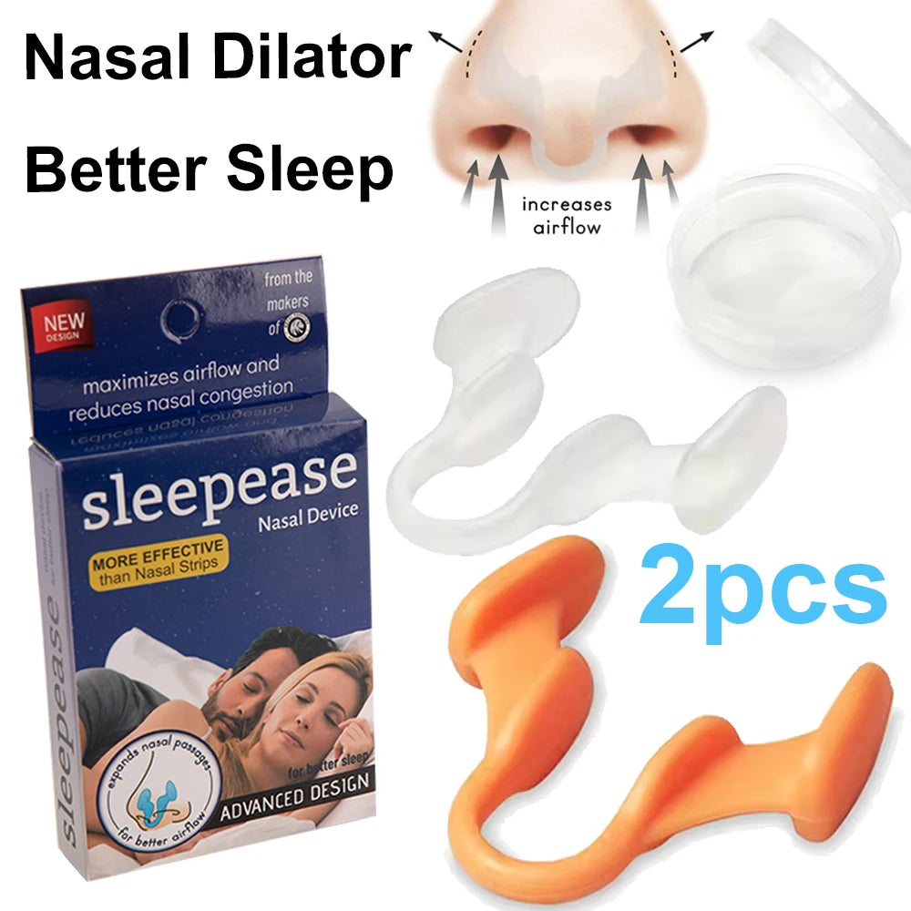 Nose Dilator Nasal Silicone Nose Clip Anti Snoring Easy Breath Snore Stopper Help Breathe Anti Snoring Devices Improve Sleeping