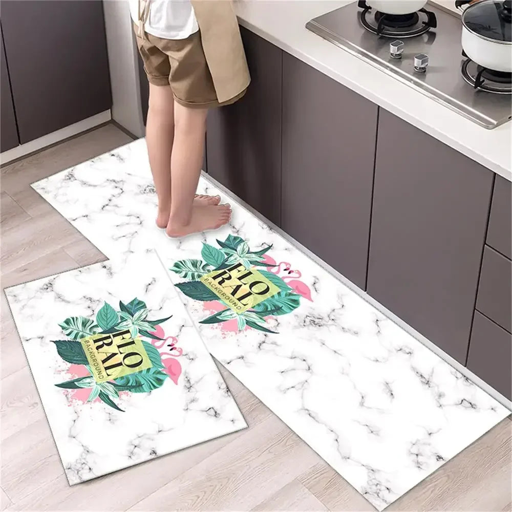 Kitchen Carpet Mats for Floor Anti Slip Bathroom Entrance Doormat Bedroom Living Room Long Bedside Area Rug Soft Washable Carpet