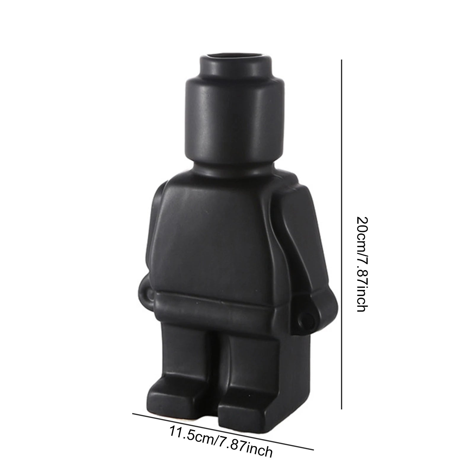 Minifigure Building Blocks Ceramic Robot Flower Vase Home Decoration Modern Home Interior Office Desk Decoration Pendants