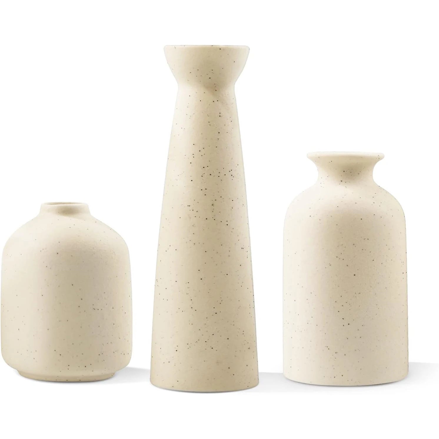 Ceramic vase Set-3 Small Flower vases for Decor,Modern Boho Farmhouse Home Decor,Decorative vase for Pampas Grass&Dried