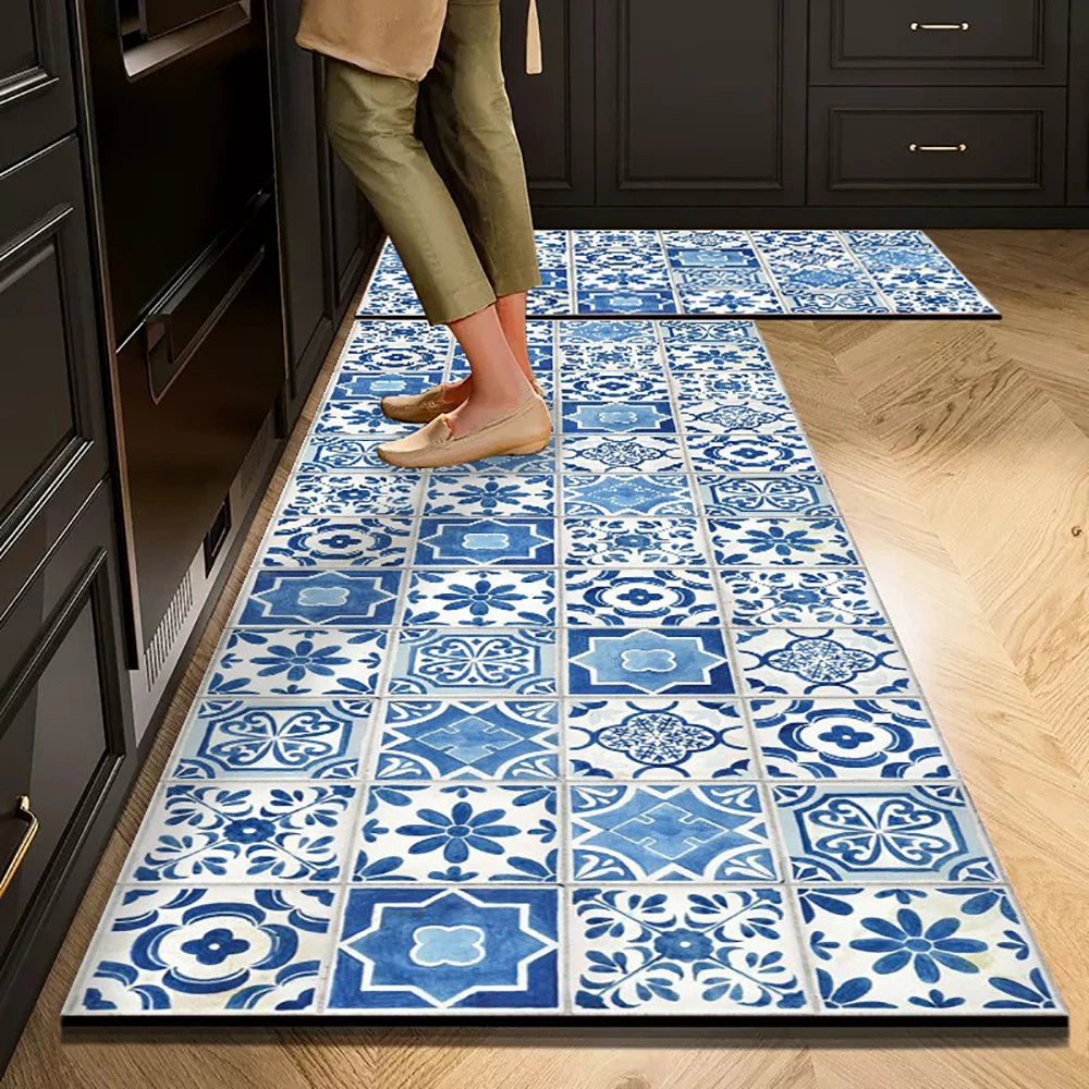 Non-slip Kitchen Mat Long Rugs Crystal Velvet Carpet for Living Room Absorbent Foot Mats Bedroom Doormat Alfombra Small Rugs