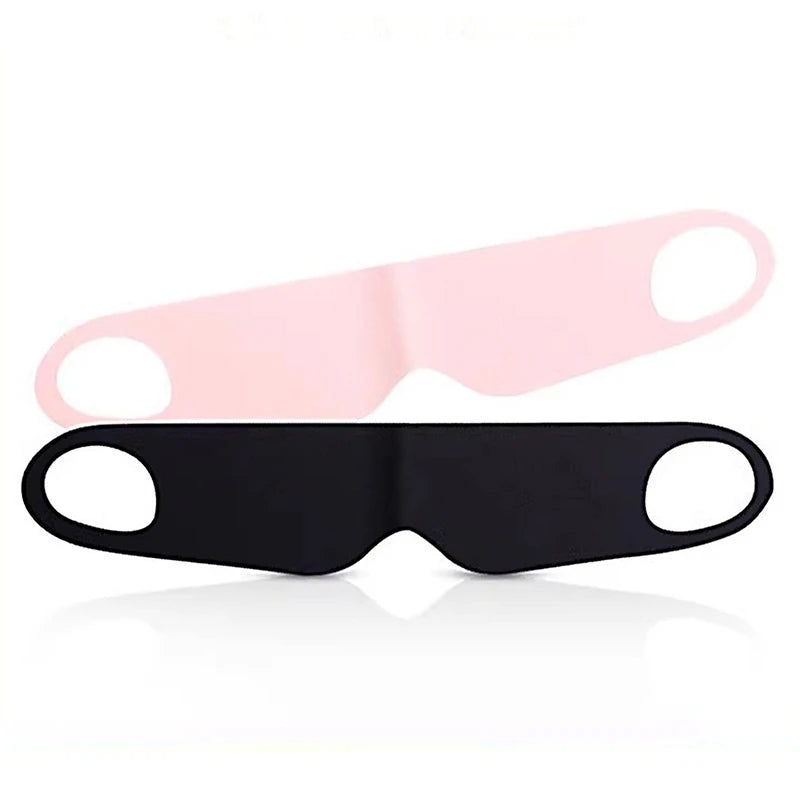 1Pcs Light Blocking Portable Thin Ice Silk Eye Mask For Summer Travel Sleeping Blindfold With Ear Hanging Strap Unisex Eye Patch