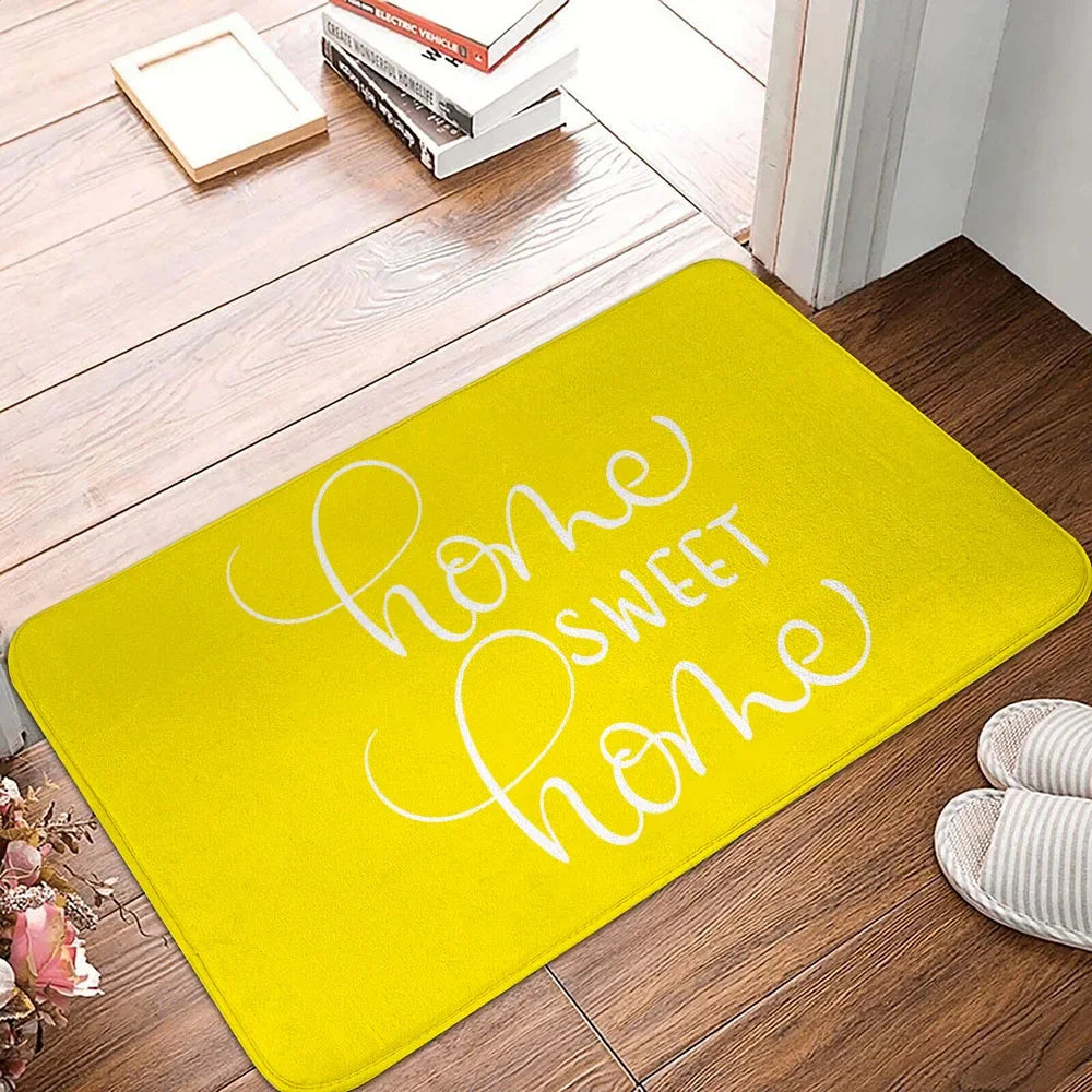 Home Sweet Home Welcome Mat Bedroom Living Room Anti-slip Carpet Soft Bath Kitchen Entrance Indoor Rug Room Decor