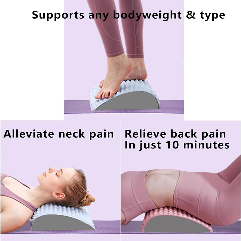 1Pcs Back and Neck Stretcher Refresh Sciatica Fatigue Relief Pillow Back Stretcher for Lower Back Fatigue Relief Device