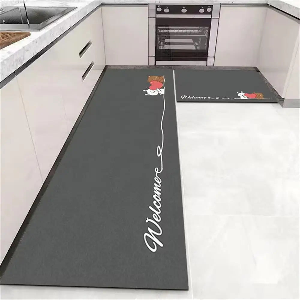 Kitchen Floor Mat Bedroom Living Room Long Bedside Area Rug Hallway Soft Washable Carpet Anti Slip Bathroom Entrance Doormat