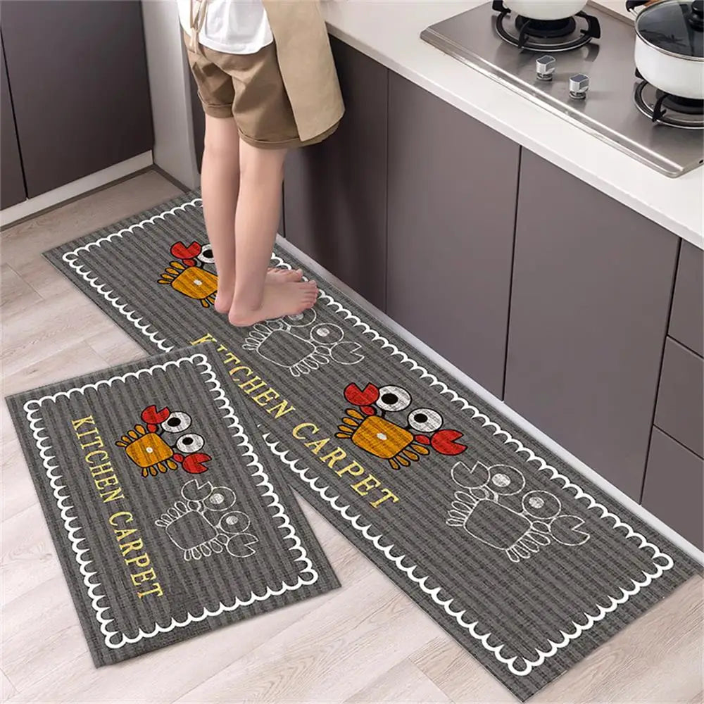 Kitchen Floor Mat Bedroom Living Room Long Bedside Area Rug Hallway Soft Washable Carpet Anti Slip Bathroom Entrance Doormat