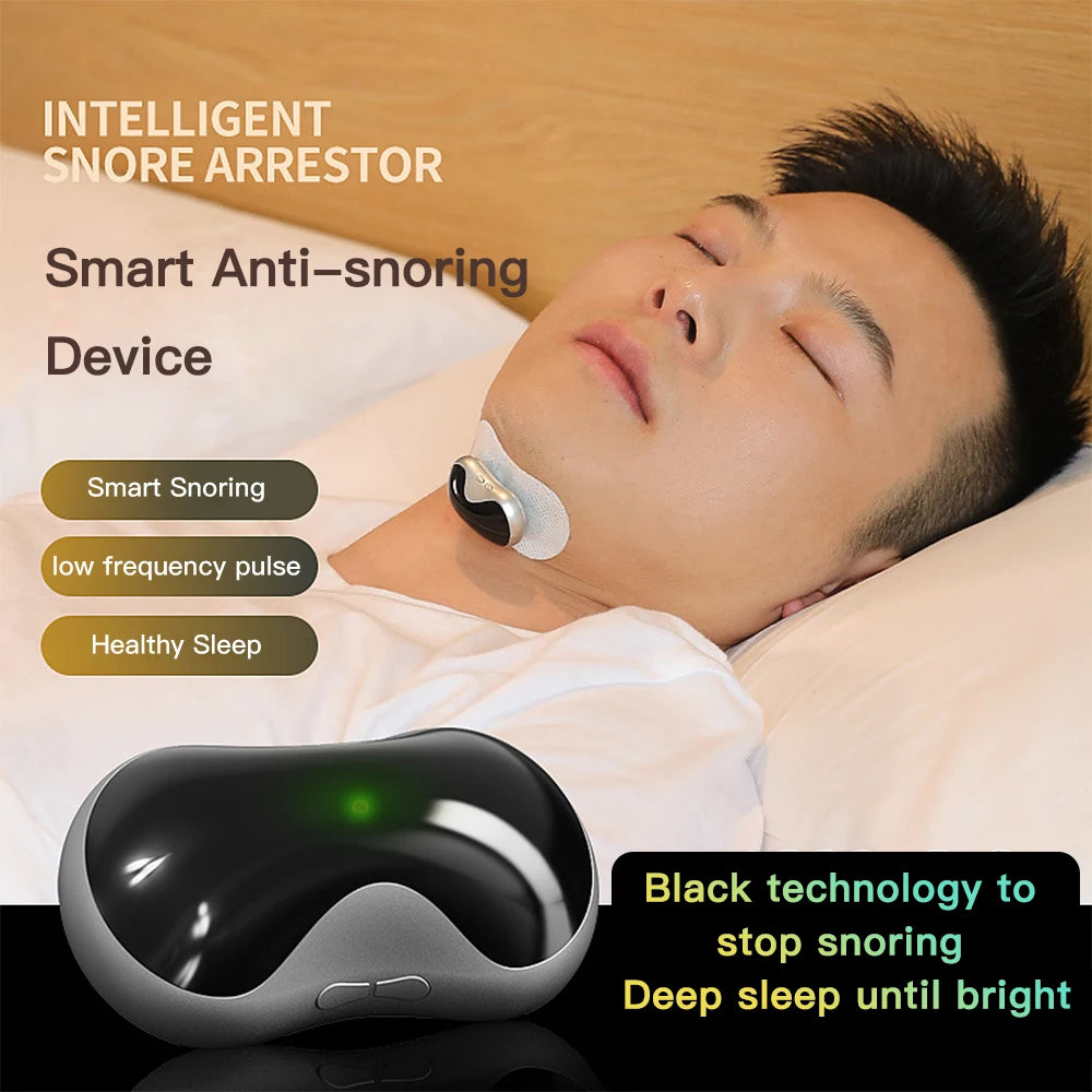 Electric Smart Anti Snoring Device Snortium pro Snoring Stopper Anti Ronco Solving Snore Sleep Apnea Aid Noise Reduction