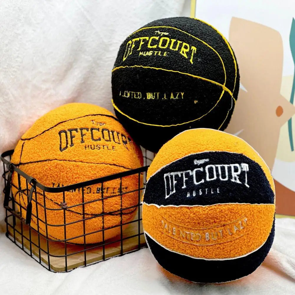 Basketball Plush Pillow Soft Durable Fluffy Basketball Plush Toy