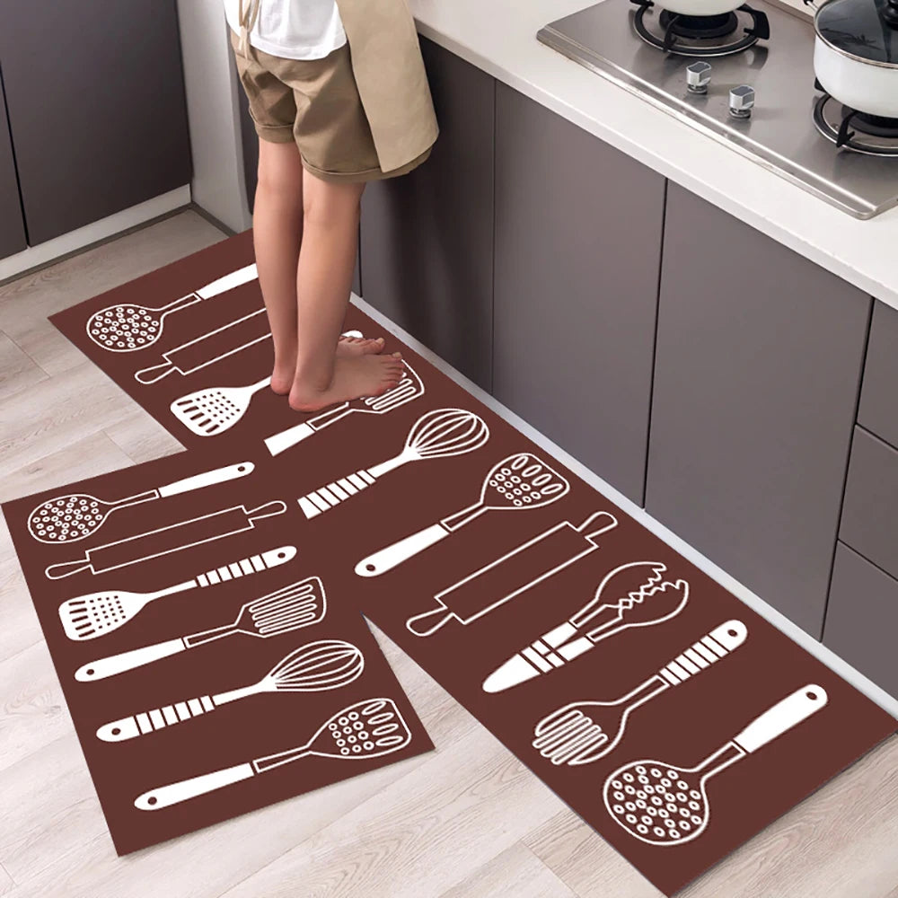 Kitchen Floor Mat Bedroom Living Room Long Bedside Area Rug Hallway Soft Washable Carpet Anti Slip Bathroom Entrance Doormat