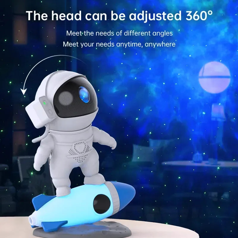 Astronaut Star Galaxy Projector Night Light Timer and Bluetooth Speaker White Noise Night Light Gifts for Christmas Birthday