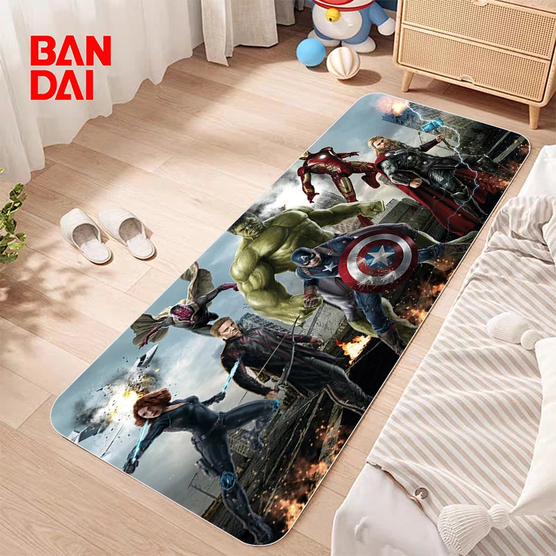 Bathroom Mat Non-slip Washable Kitchen Marvel Bath Bedside Room Carpet Kawaii Rug Corridor Welcome Home Decoration Bedroom Floor