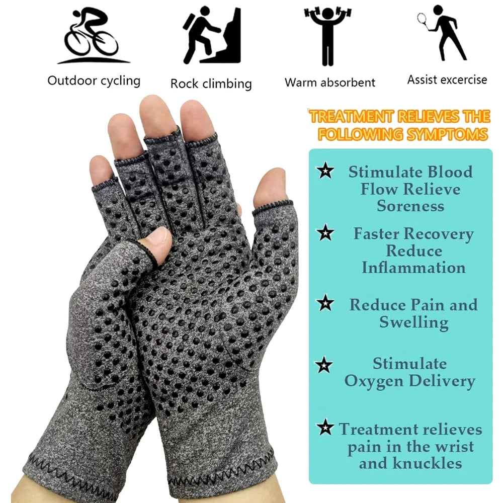 1Pair Arthritis Gloves - Unisex Rheumatic Pressure Ulcer Gloves for Arthritic Joint Pain Relief,RSI,Carpal Tunnel Wrist Support