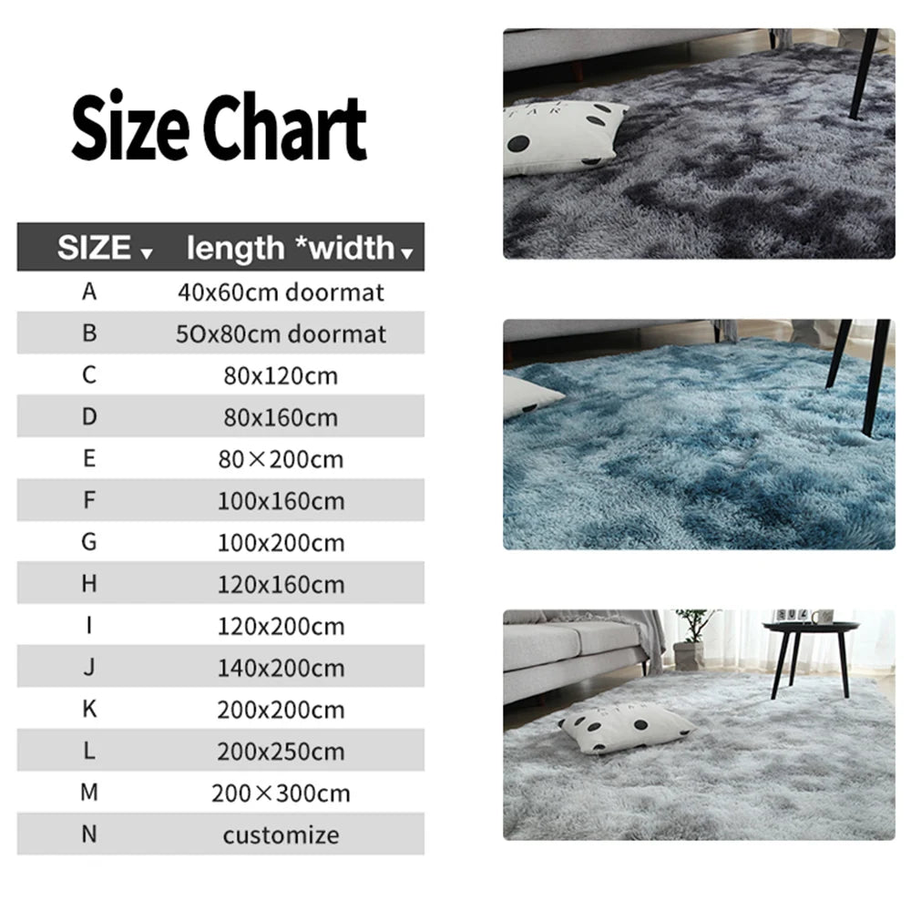 Gray Carpet for Living Room Plush Rug Bed Room Floor Fluffy Mats Anti-slip Home Decor Rugs Soft Velvet Carpets Kids Room Blanket