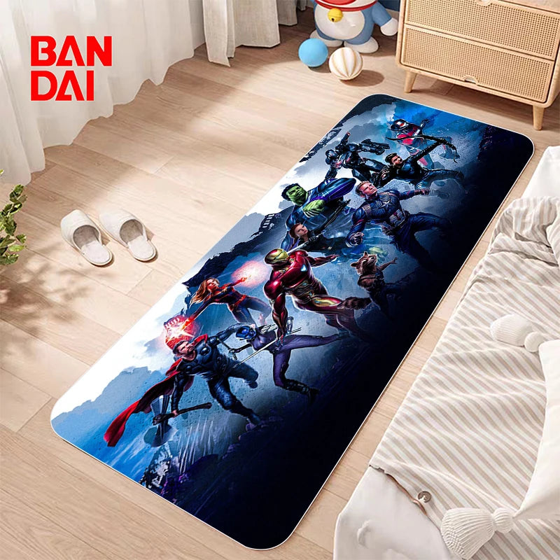 Bathroom Mat Non-slip Washable Kitchen Marvel Bath Bedside Room Carpet Kawaii Rug Corridor Welcome Home Decoration Bedroom Floor