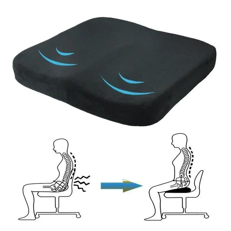 New Tailbone Sciatica Back Pain Relief Comfort Office Chair Car Seat Cushion Non-Slip Orthopedic Memory Foam Coccyx Cushion