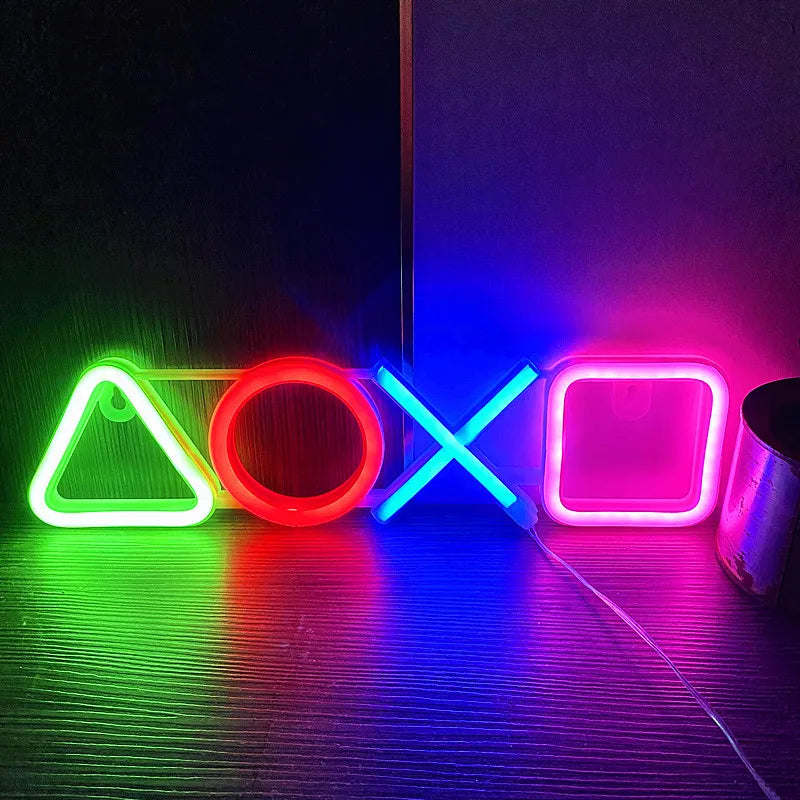 Gaming LED Neon Sign Light Gamepad Neon Lamp USB Night Light for Bedroom Home Wall Decoration Birthday Party Christmas Gifts Boy