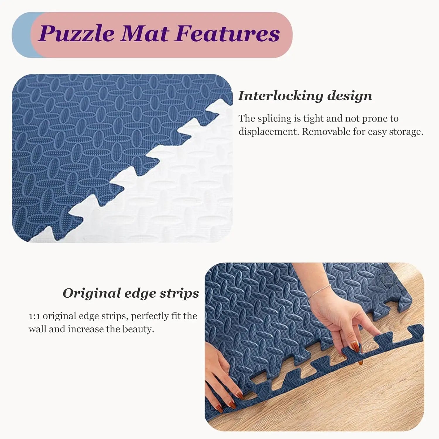 Puzzle Exercise Sports Gym Mat Protection EVA Leaf Grain Floor Mats Yoga Fitness Non-Slip Splicing Rugs Workout Foam Floor Mat