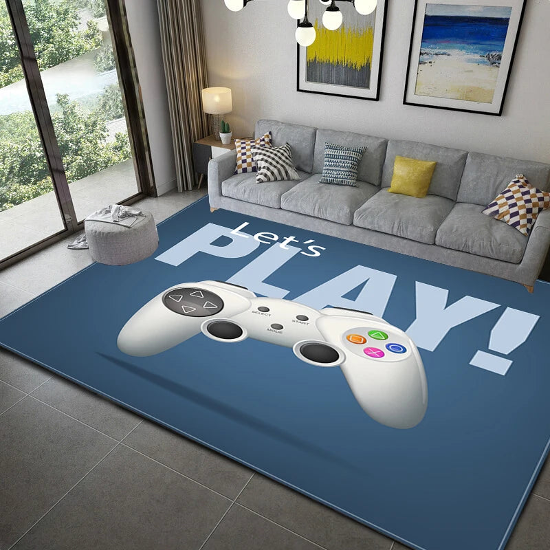 Gamer Controller Area Rugs Non-Slip Floor Mat Doormats Home Runner Rug Carpet for Living Room Bedroom Kids Play