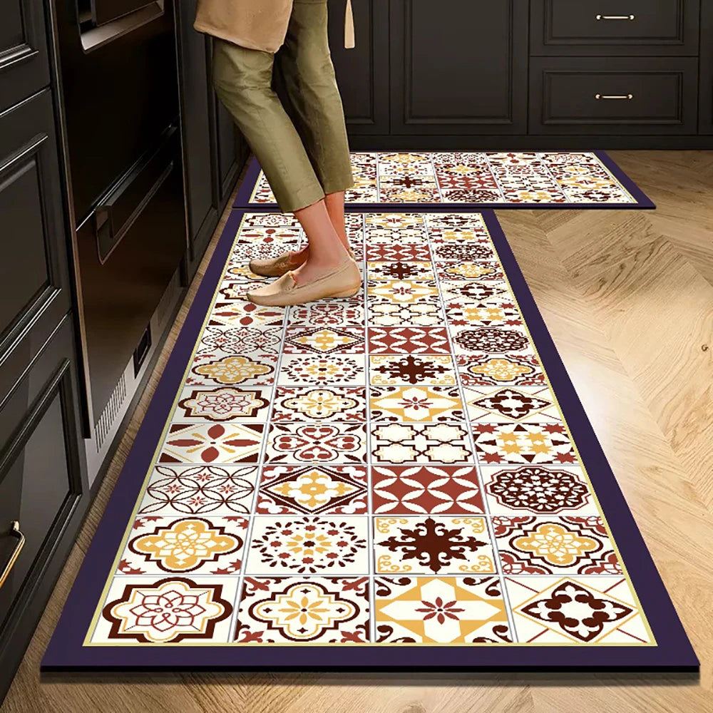 Non-slip Kitchen Mat Long Rugs Crystal Velvet Carpet for Living Room Absorbent Foot Mats Bedroom Doormat Alfombra Small Rugs