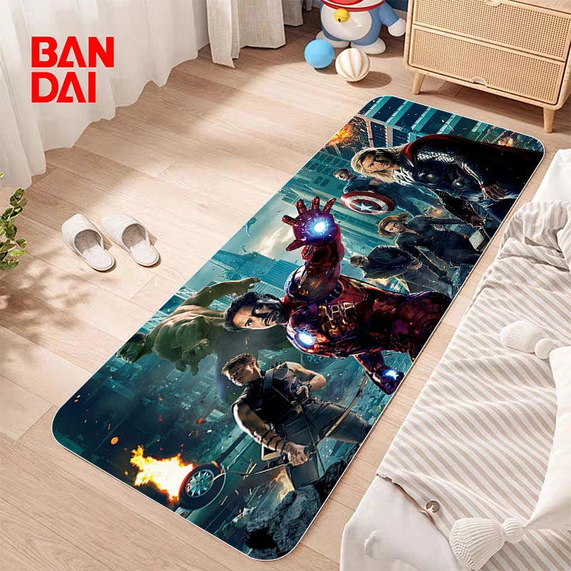 Bathroom Mat Non-slip Washable Kitchen Marvel Bath Bedside Room Carpet Kawaii Rug Corridor Welcome Home Decoration Bedroom Floor