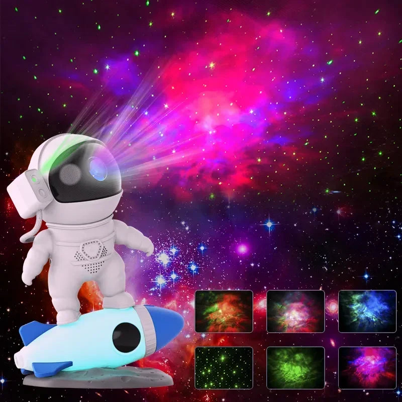 Astronaut Star Galaxy Projector Night Light Timer and Bluetooth Speaker White Noise Night Light Gifts for Christmas Birthday