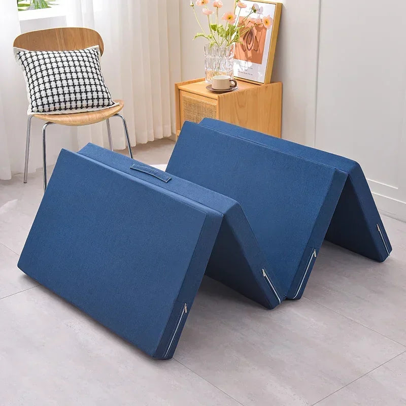 Memory Simple Foam Folding Mattress Mat Tatami Yoga Pad Foldable Sponge Mattresses for Office Lunch Break Single Bed Furniture