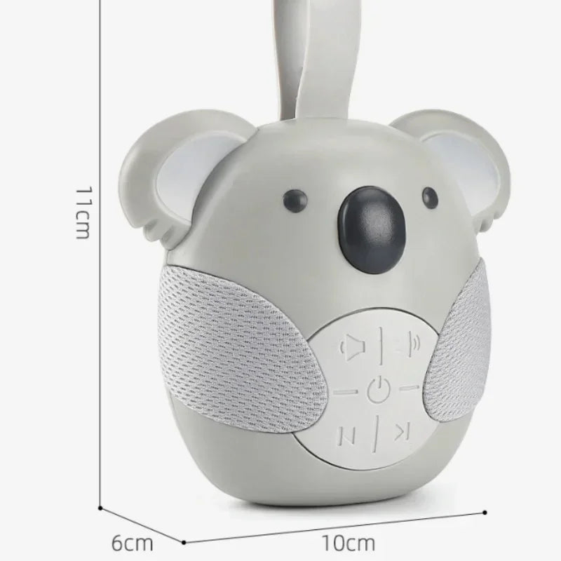 Newborn Portable Koala Sleep Sound Toddler White Noise Machine Soothing Music Player Sleep Monitor Home for Baby Room Stroller