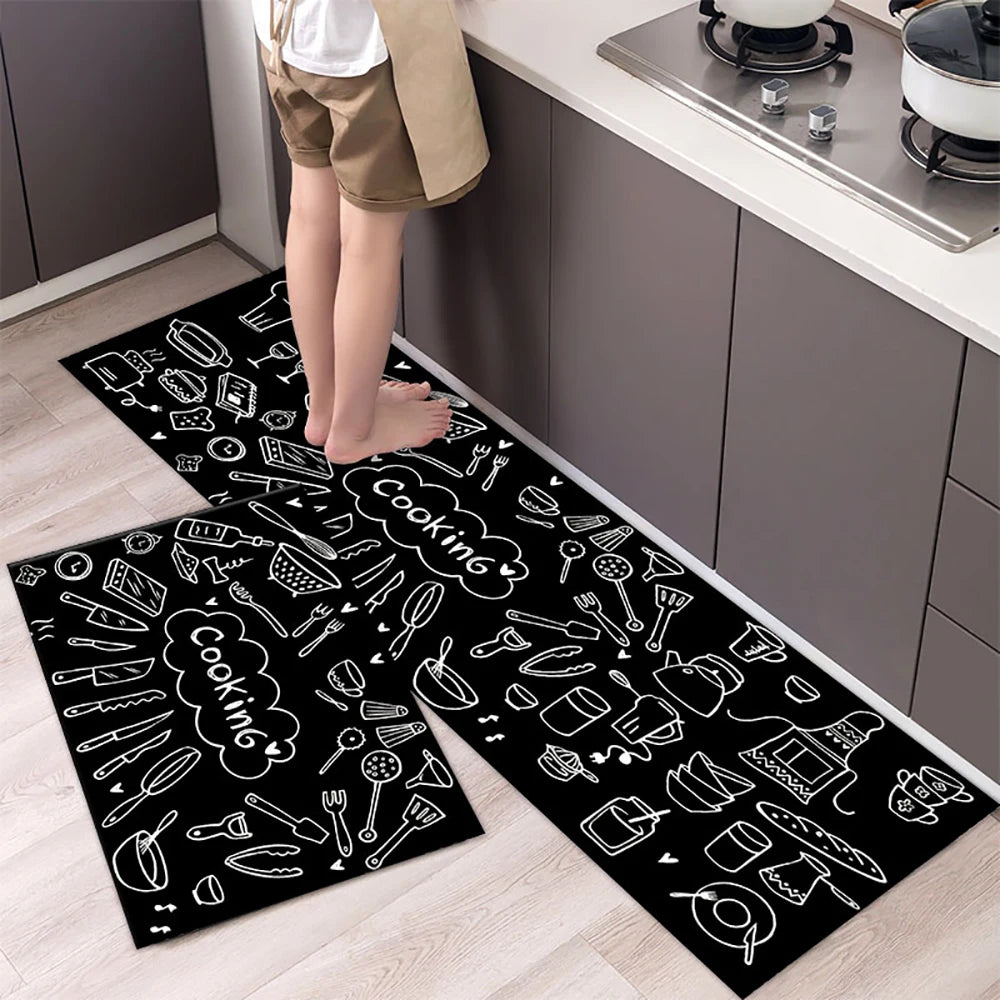 Kitchen Floor Mat Bedroom Living Room Long Bedside Area Rug Hallway Soft Washable Carpet Anti Slip Bathroom Entrance Doormat