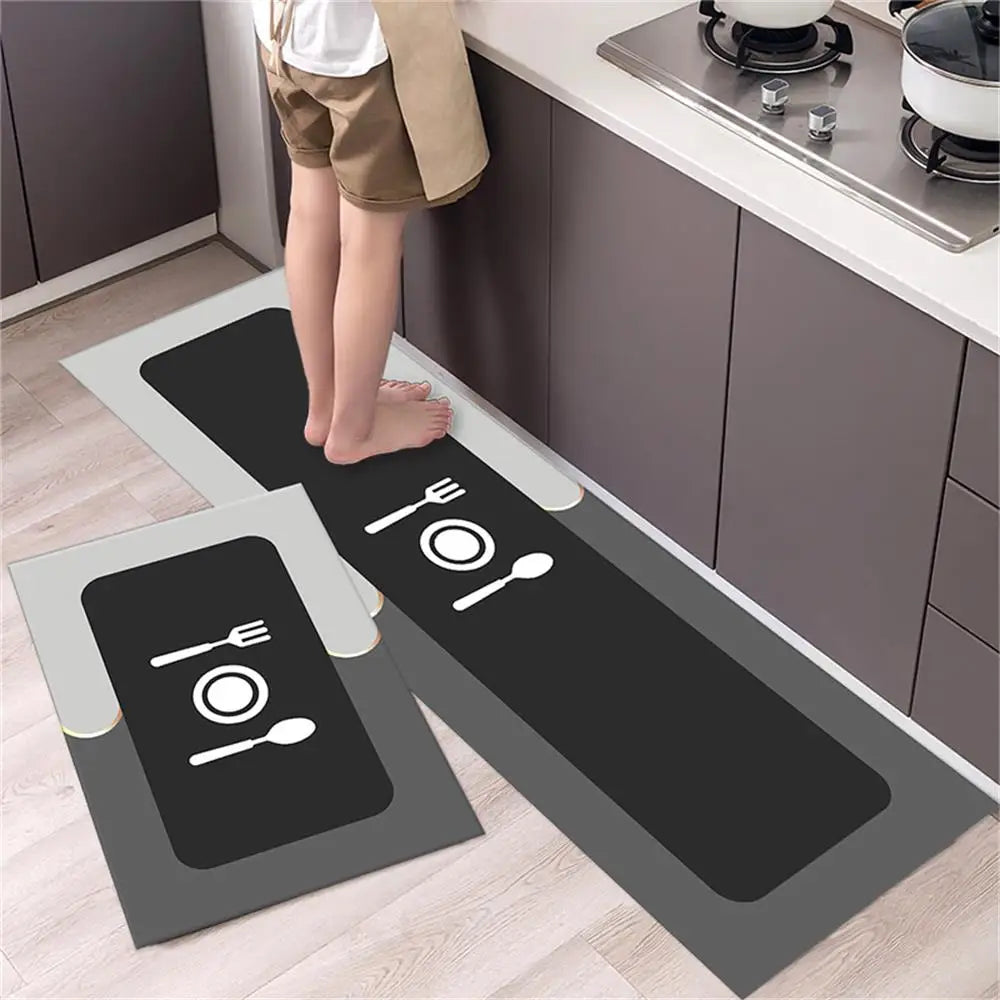 Kitchen Floor Mat Bedroom Living Room Long Bedside Area Rug Hallway Soft Washable Carpet Anti Slip Bathroom Entrance Doormat