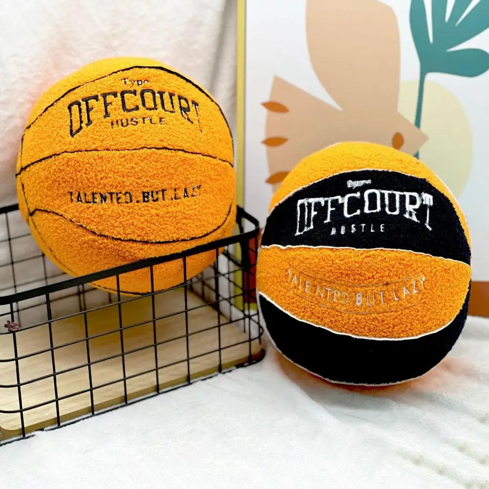 Basketball Plush Pillow Soft Durable Fluffy Basketball Plush Toy