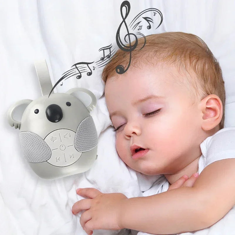 Newborn Portable Koala Sleep Sound Toddler White Noise Machine Soothing Music Player Sleep Monitor Home for Baby Room Stroller