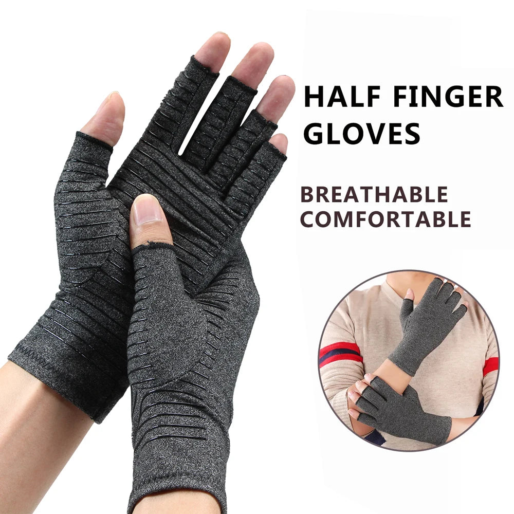 Compression Arthritis Gloves Premium Arthritic Joint Pain Relief Hand Gloves Therapy Carpal Tunnel Wrist Support,Fingerless Glov