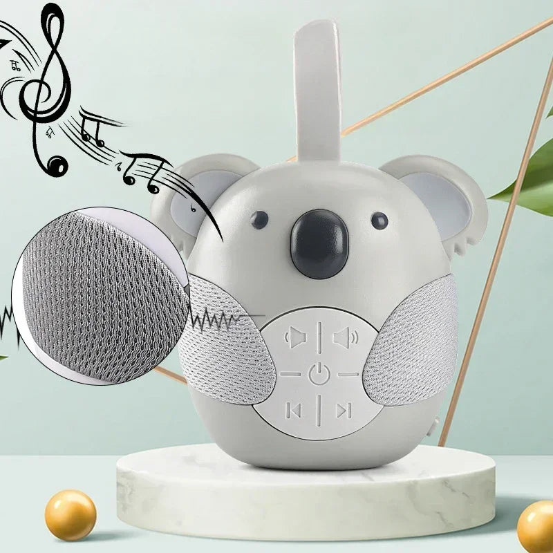 Newborn Portable Koala Sleep Sound Toddler White Noise Machine Soothing Music Player Sleep Monitor Home for Baby Room Stroller